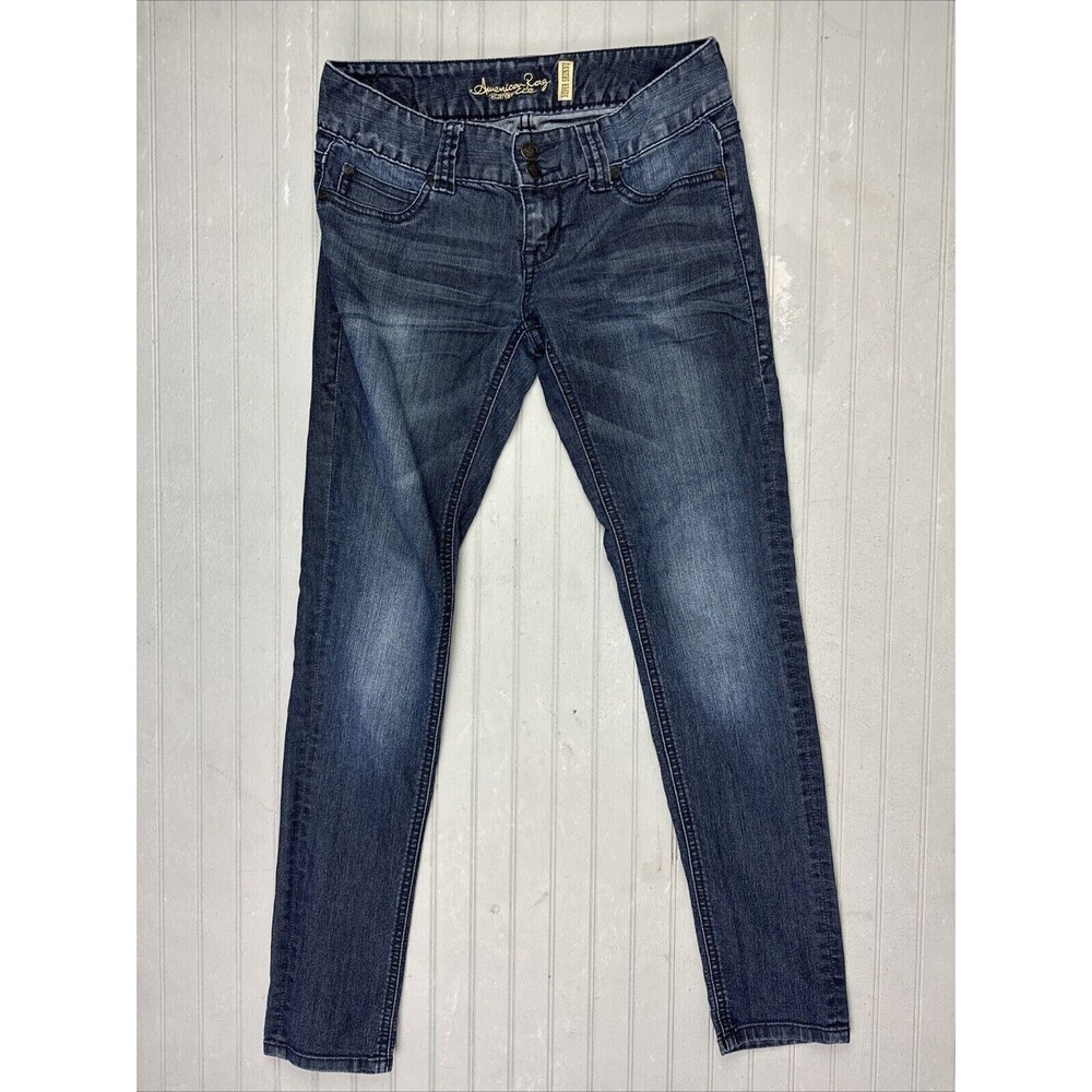 American Rag Size 1 Womens Jeans Leggings Super Skinny Low Rise Stretch Med Wash